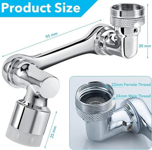 360 Robotic Arm Faucet Sprayer, Universal Rotation Faucet Sprayer,