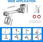 360 Robotic Arm Faucet Sprayer, Universal Rotation Faucet Sprayer,