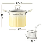 3 Litre Deep Frying Pot With Strainer ( FREE DELIVERY )