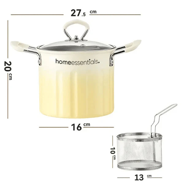 3 Litre Deep Frying Pot With Strainer ( FREE DELIVERY )