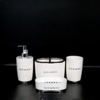 4Pcs Elegant Bathroom Set, High Quality Bath Accessories, Toothbrush Holder, Soap Dish And Lotion Dispenser