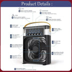 Electric Humidifier Fan – 2-in-1 Hydrating Cooling Station
