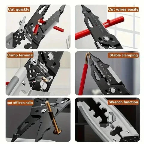 Multifunctional Wire Stripping & Crimping Pliers