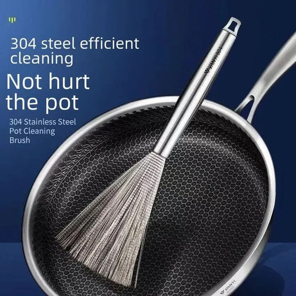 Stainless Steel Pan Scrub Brush Pot Brush (Pack of 2)