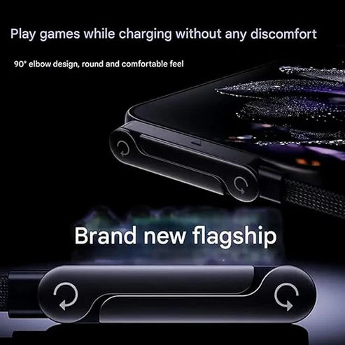 240W Type C Charging Cable with Built-in Phone Stand