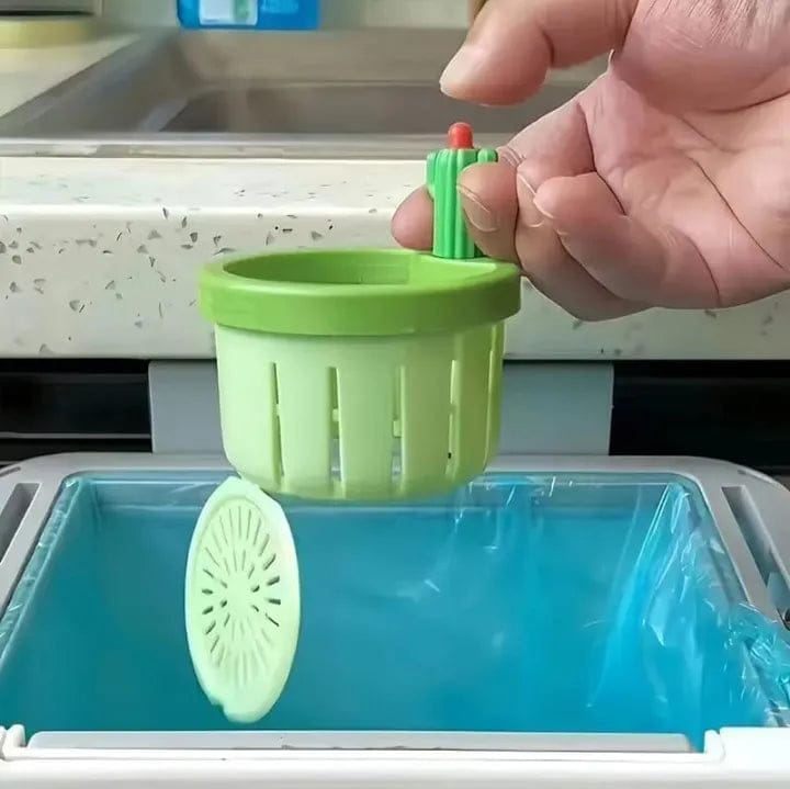 2 pcs Pemium Creative Cactus Design Sink Filter Basket | Multifunctional Kitchen Drain Net Strainer for Food Waste