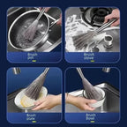 Stainless Steel Pan Scrub Brush Pot Brush (Pack of 2)