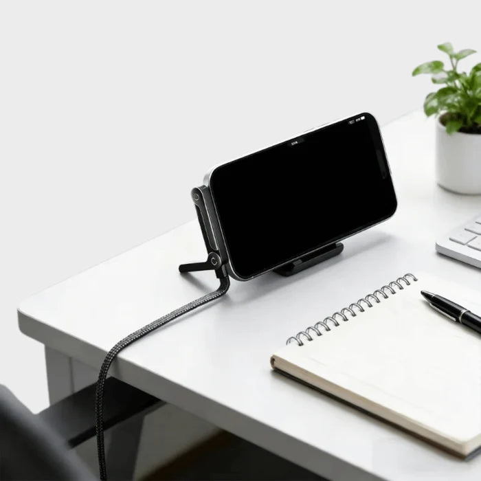 240W Type C Charging Cable with Built-in Phone Stand