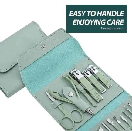 16-piece manicure pedicure set with case - Nail kit