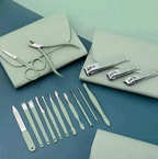 16-piece manicure pedicure set with case - Nail kit