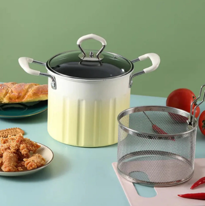 3 Litre Deep Frying Pot With Strainer ( FREE DELIVERY )