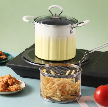 3 Litre Deep Frying Pot With Strainer ( FREE DELIVERY )