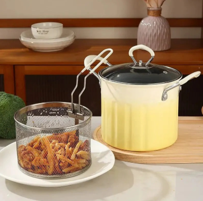 3 Litre Deep Frying Pot With Strainer ( FREE DELIVERY )