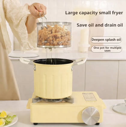 3 Litre Deep Frying Pot With Strainer ( FREE DELIVERY )
