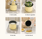 3 Litre Deep Frying Pot With Strainer ( FREE DELIVERY )