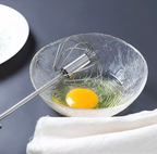 Stainless Steel Hand Push Whisk | Manual Egg Beater & Cream Frother | Self-Rotating Kitchen Hand Mixer for Baking, Coffee, Omelets, Cream & More