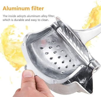 Manual Juice Squeezer, Portable Aluminum Alloy Hand Pressure Juicer, Heavy Duty Single Press Juice Squeezer, Real Stainless Steel Lemon Squeezer