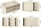 Acrylic 3 Drawers shelf velvet jewellery box