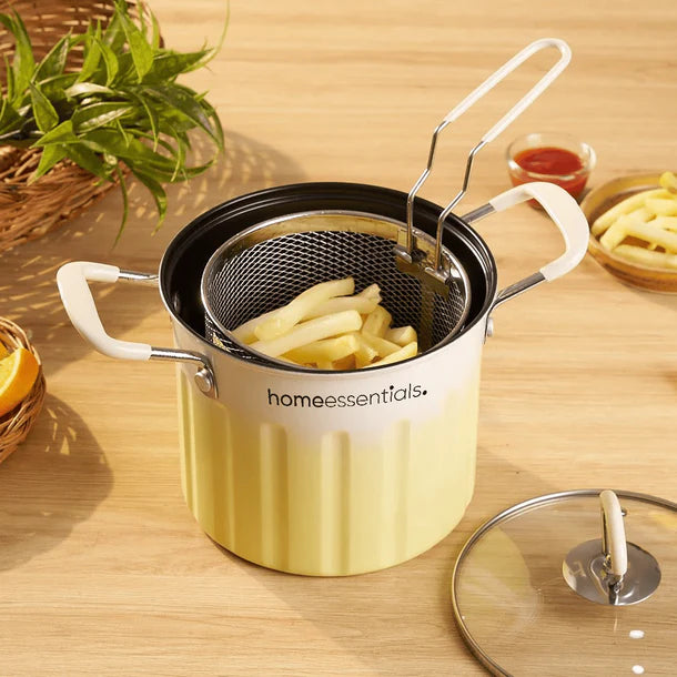 3 Litre Deep Frying Pot With Strainer ( FREE DELIVERY )