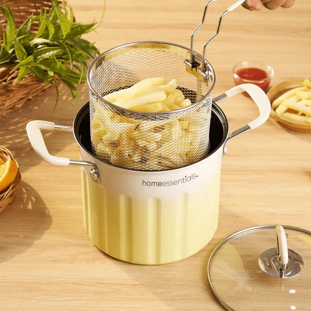 3 Litre Deep Frying Pot With Strainer ( FREE DELIVERY )