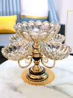 Crystal plates fruit bowl multilayer snacks platters and trays Modern Rotate 360 degrees Snack candy tray dry fruit plate