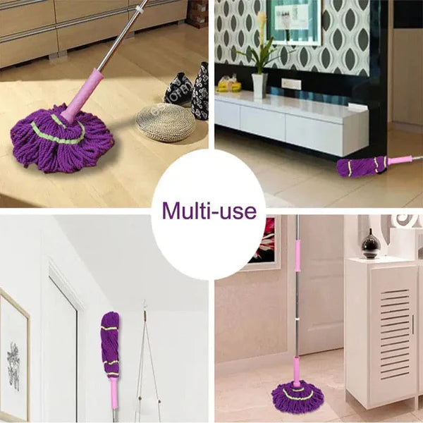 Telescopic Twister Mop with Microfiber Head – Self Wringing Floor Cleaning Mop