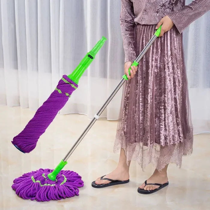Telescopic Twister Mop with Microfiber Head – Self Wringing Floor Cleaning Mop