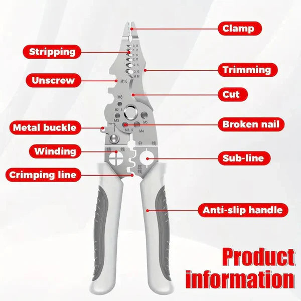 Multifunctional Wire Stripping & Crimping Pliers