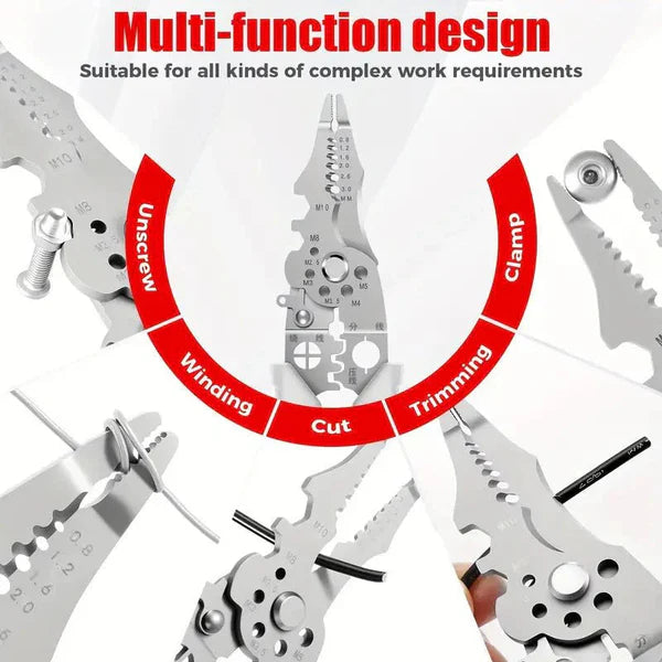 Multifunctional Wire Stripping & Crimping Pliers